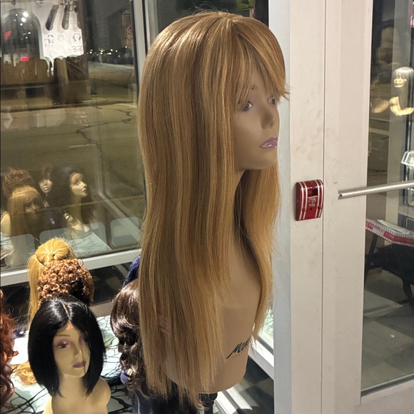 Back In Stock - Human hair Wig Long strawberry blonde bangs 2020 main image 6